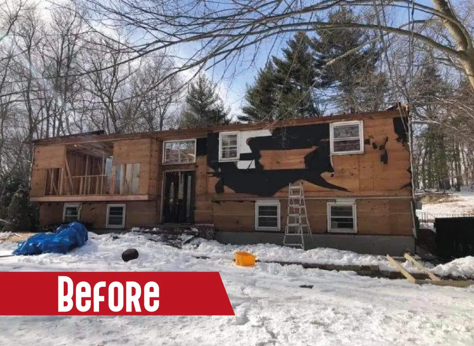 Roof Repair in Waterbury, CT — Chimney flashing leak in Waterbury — repaired and resealed the same week the homeowner called.